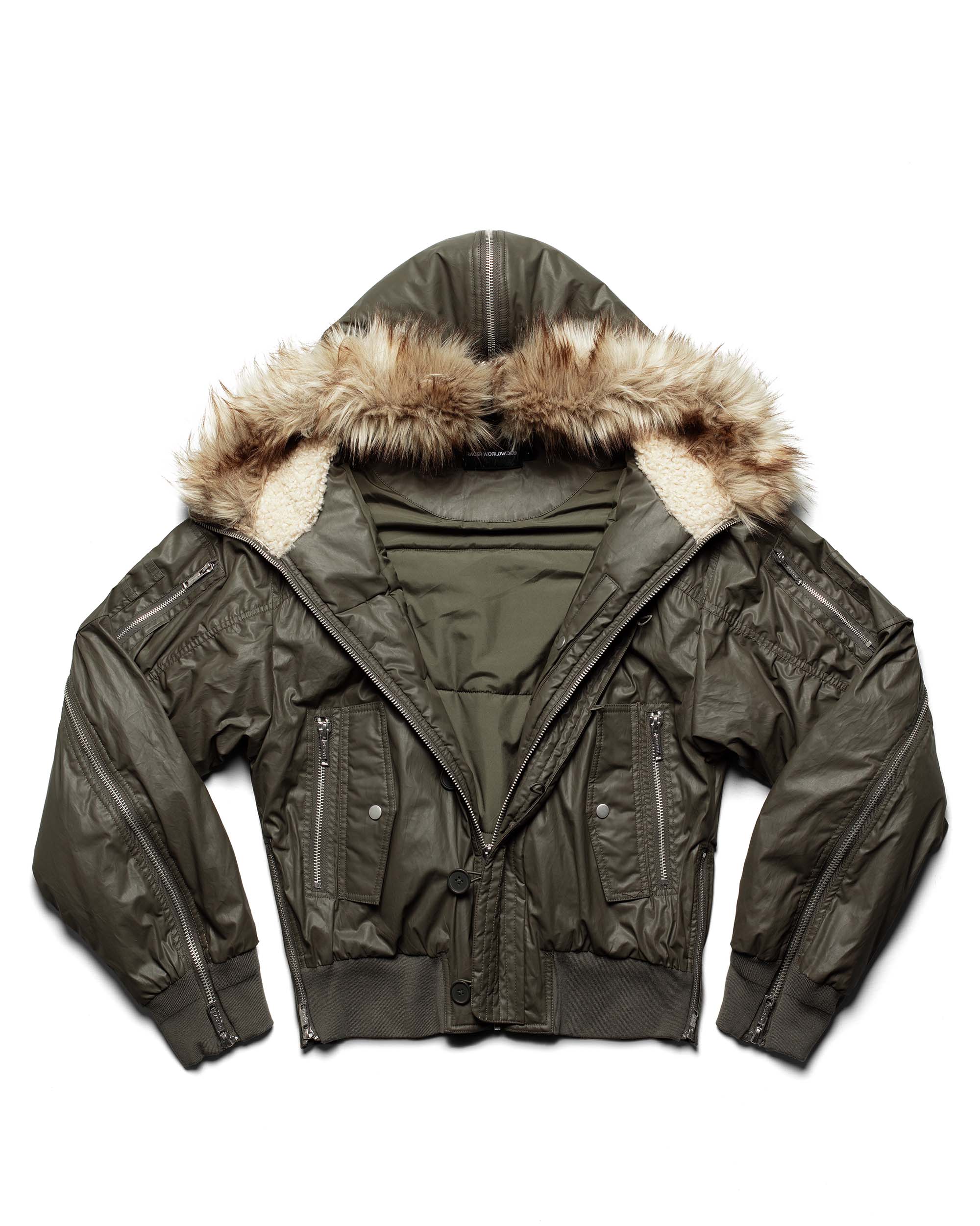 Green Waxed Aviator Bomber - Image 8