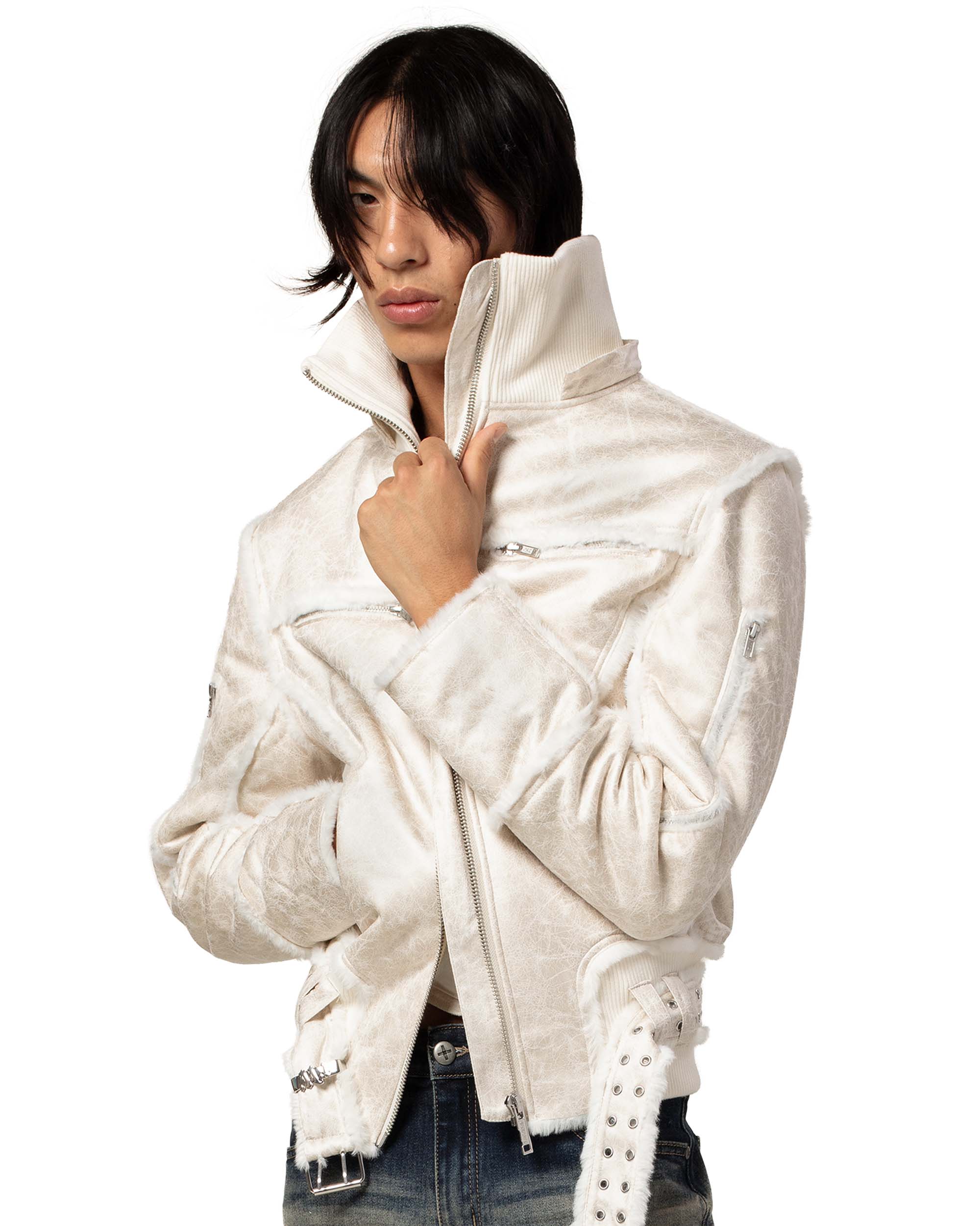 Snow Sheepskin Jacket - Image 4