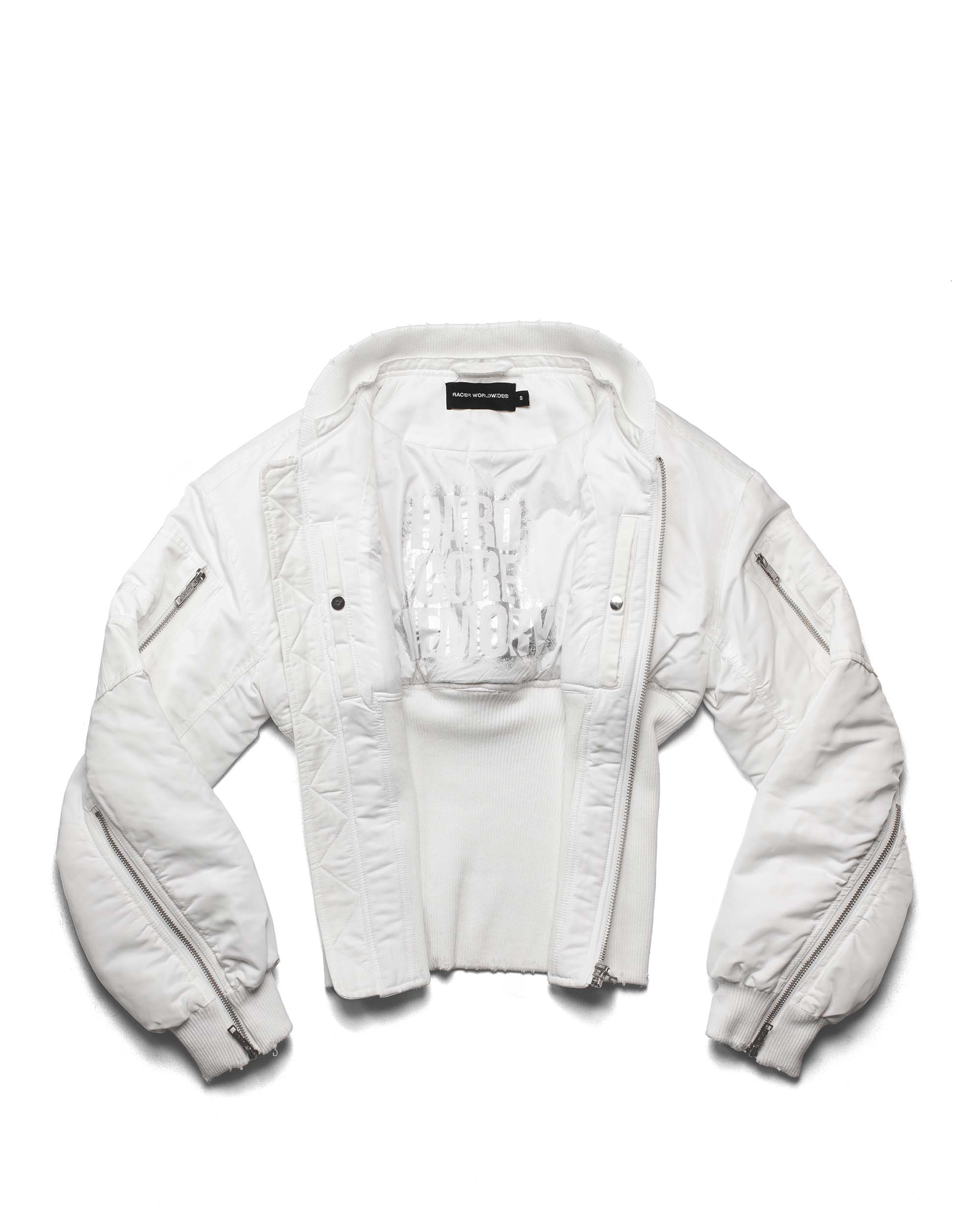 White Fitted Bomber - Image 3