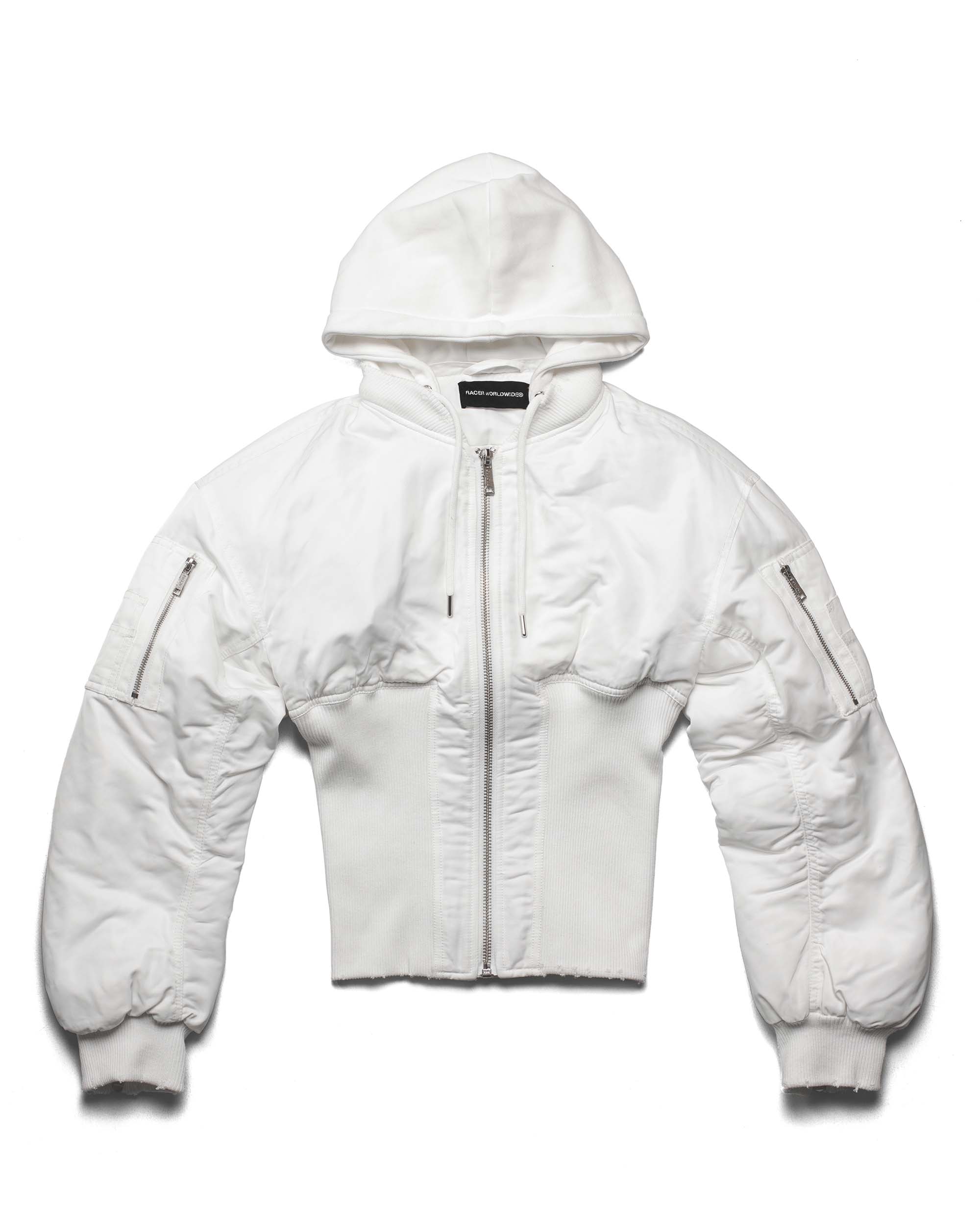 White Fitted Bomber - Image 5